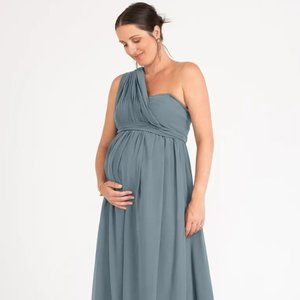 Jenny Yoo Cerise Maternity Dress Mayan Blue Size 6